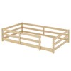 KIGFTSOD Floor Bed, Montessori Floor Bed with Fence, Kids Montessori Bed Full Size, Wood Montessori Floor Bed for Kids, Girls - 4 of 4