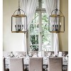 Cal Lighting Ripon metal chandelier with wood finish - 4 of 4