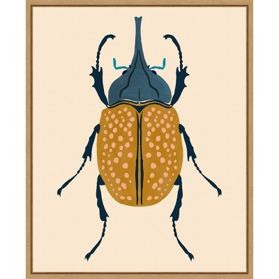 Amanti Art Beetle Bug II by Victoria Barnes Canvas Wall Art Print Framed 16 x 20-in.