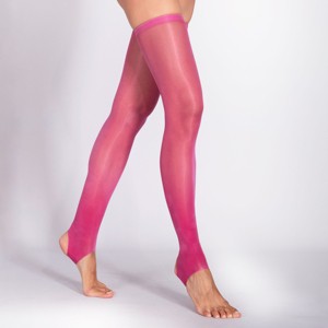 LECHERY Women's Lustrous Silky Shiny Stirrup Thigh Highs (1 Pair) - 1 of 2