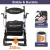 Rollator Walkers for Seniors with Seat, Walker Wheelchair Combo, Lightweight Foldable Wheelchairs for Adults,Purple - 2 of 4