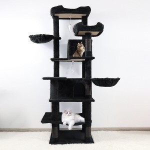 Kumasinova 68" Tall Cat Tree with Hammock,Multi-Level Cat Tower with Scratching Post,Modern Cat Tree for Indoor Cats Large Adult,Cat Beds & Furniture - 1 of 4