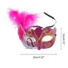 Unique Bargains Dancing Queen Feather Half Face Party Mask 1 Pc - 2 of 4
