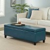 CAVINAS Rectangular PU Leather Storage Ottoman Bench,Upholstered Ottoman with Stitched Details for Living Room,Bedroom - 2 of 4
