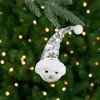 Northlight Snowman Head with Sequin Santa Hat Christmas Ornament - 6" - 2 of 4