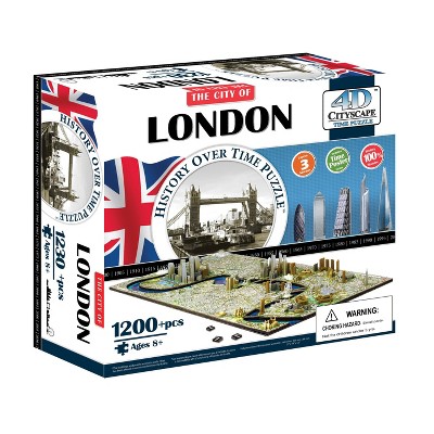 4D Cityscape Time Puzzle: London, England 4D Puzzle - 1230pc