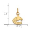 Black Bow Jewelry 14k Yellow Gold Plated Sterling Silver Vancouver Canucks NHL Extra Small Pendant - 2 of 3
