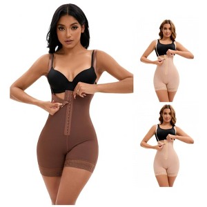 INSPIRE CHIC Women's 3 Packs Cami Convertible Straps Tummy Control Front Hook Closure Body Shapers - 1 of 4