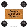 Evergreen 16 x 28 Inches Home is Where You Haunt It Door Mat | Non-Slip Rubber Backing | Dirt catching Natural Coir | Indoor and Outdoor Home Decor - 3 of 4