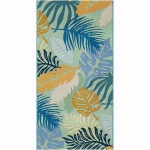 Unique Loom    Outdoor Botanical Limahuli Area Rug - 1 of 4