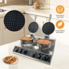 Double Head Waffle Maker - Stainless Steel Non-Stick Waffle Iron with Temp & Time Control, Suitable for Home, Cafe, Restaurant, Party & Food Stall - 3 of 4