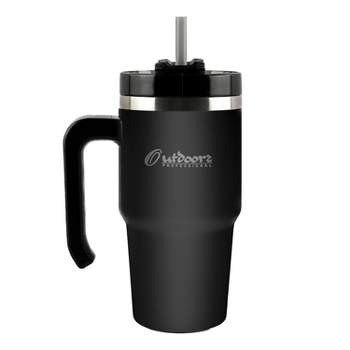 Outdoors Professional 20-Oz. Stainless Steel Double-Walled Insulated Tumbler with Straw