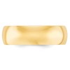 Black Bow Jewelry 7mm or 8mm 10K Yellow Gold Domed Comfort Fit Band - 2 of 4