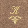 Linum Home Textiles 100% Turkish Cotton MONICA Gold Thread 2PC Embellished Washcloth Set - 3 of 3