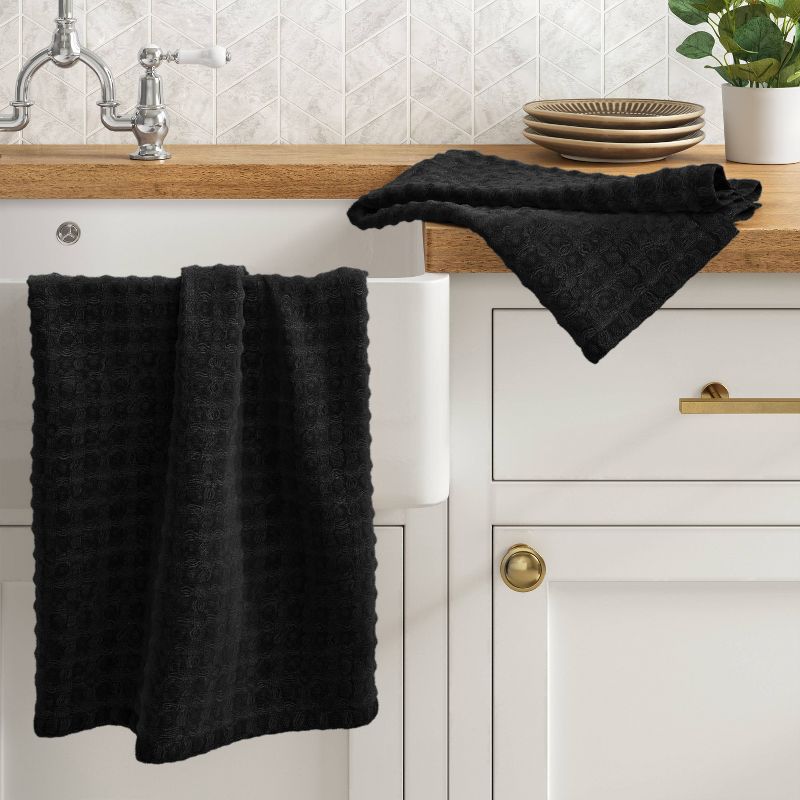 2pk Cotton Waffle Kitchen Towels - Threshold™, 2 of 3
