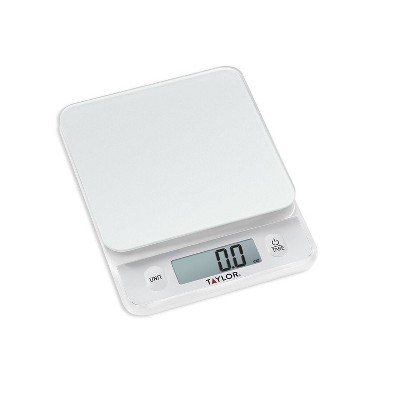 Taylor Digital Kitchen Glass Top 11lb Food Scale Black