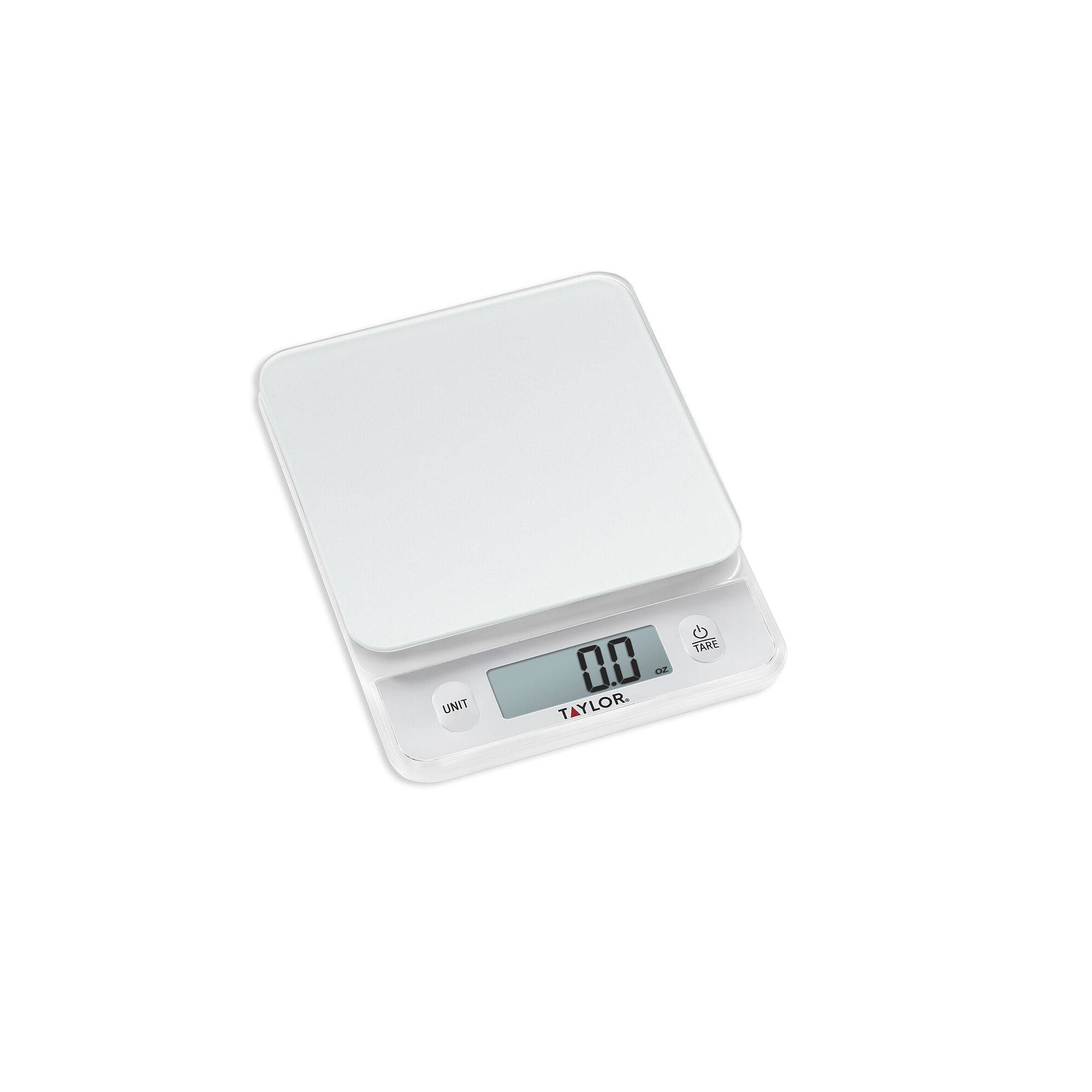 Taylor Digital Kitchen Glass Top 11lb Food Scale Silver