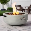 Gulches 24" Round Propane Fire Pit Bowl - 50,000 BTU Grey Steel, ETL Certified, Electronic Ignition, Adjustable Flame, Lid (Converts to Side Table) - 4 of 4