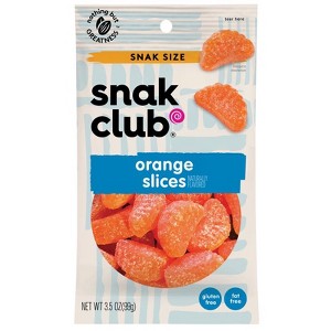 Snak Club Orange Slices Gummi Candy 3.5 oz Bagged (Case of 12) - 1 of 1