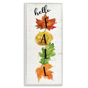 Stupell Industries Hello Fall Autumn Greeting, 10" x 24" - 1 of 4