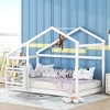CAVINAS Full Size Wood Montessori Bed,Modern Integral Constructed Floor Bed with Super High Security Barrier and Door,Toddler Bed for Bedroom - 4 of 4