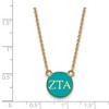 Black Bow Jewelry 14k Yellow Gold Plated Sterling Silver Zeta Tau Alpha Greek Life Necklace 18 Inch - 3 of 4