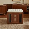 2-in-1 Dog Crate and End-of-Bed Bench Ottoman with Removable Cushion, Furniture-Style Indoor Kennel for Bedroom or Living Room-The Pop Home - 2 of 4