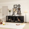 FUFU&GAGA 86.6" Dog Crate Furniture Wooden Dog Kennel with Room Divider and 2 Drawers - 2 of 4