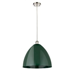 Plymouth Dome - 1 Light Cord Hung Mini Pendant In Industrial Style-18.75 Inches Tall and 16 Inches Wide - 1 of 1