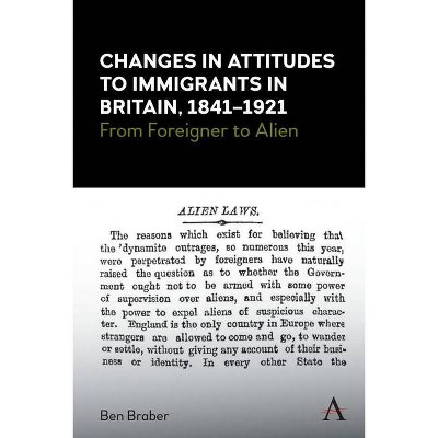 Changes in Attitudes to Immigrants in Britain, 1841-1921 - (Anthem Studies in British History) by  Ben Braber (Hardcover)