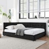 Full Size Upholstered Tufted Daybed with Comfortable Backrest and Armrests - 3 of 4