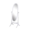 Lyngins Traditional Wood Floor Cheval Mirror, Full Length Mirror with Elongated Oval Glass, Stangding Mirror/Floor Mirror/Body Mirror for Bedroom - 2 of 4
