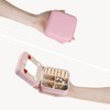Unique Bargains Travel Small Portable PU Leather Jewelry Case with Mirror - 4 of 4