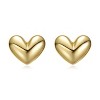 Guili Minimalist Heart Stud Earrings in White, Gold, or Rose Gold – Timeless, Lightweight Accessory for Elegant Style. Perfect Gift or Outfit Finisher - 2 of 2