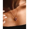 Molenia Heart Birthstone Necklace for Women 925 Sterling Silver Rose Gold Necklace Pendant Jewelry Christmas Anniversary Birthday Gifts for Her - 2 of 4
