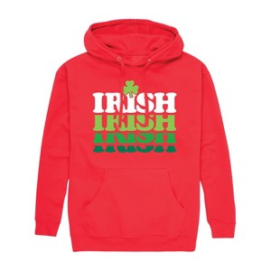 Men's - Instant Message - Irish Retro Repeat Graphic Fleece Pullover Hoodie - 1 of 4