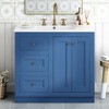 36" Single Sink Bathroom Vanity With Ceramic Basin Sink Top, Freestanding Vanity With 2 Drawers And 2 Doors - 2 of 4