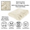Hastings Home Oversized Chenille Throw Blanket - 70" x 60", Ivory - 2 of 4
