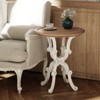 JIONJOY Farmhouse End Table with Natural Wood Top - Rustic Side Table for Living Room & Bedroom - 2 of 4