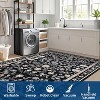 Washable Floral Rug, Non-Slip Low Pile Carpet, Soft Stain-Resistant Farmhouse Accent Rug for Living Room Bedroom Dining Room - 2 of 4