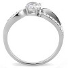 Slickblue Stainless Steel Ring with Amethyst, Clear & Topaz CZ - IP Black & Polished Finish, Women's Fashion Ring, Size 5-10 - 3 of 4