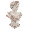 Sagebrook Home 21" Lady With Laurels Statue - White - Woman in Laurels Garden Sculpture Creative Decorative Statue - 2 of 4