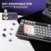Wireless Mechanical Keyboard, 75% Layout with Knob, Hot Swap Gasket Custom Structure, Creamy Pre-lubed Switches, RGB Backlit, Bluetooth/Type-C/2.4G - 4 of 4