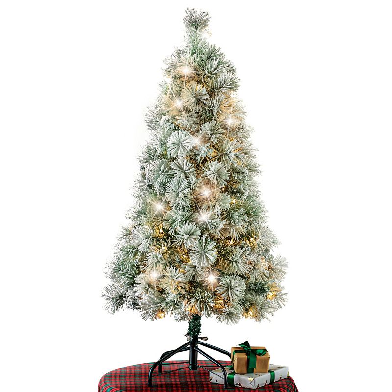 Collections Etc 47-Inch LED Lighted Flocked Branches Christmas Tree 25 X 25 X 3.11, 1 of 3
