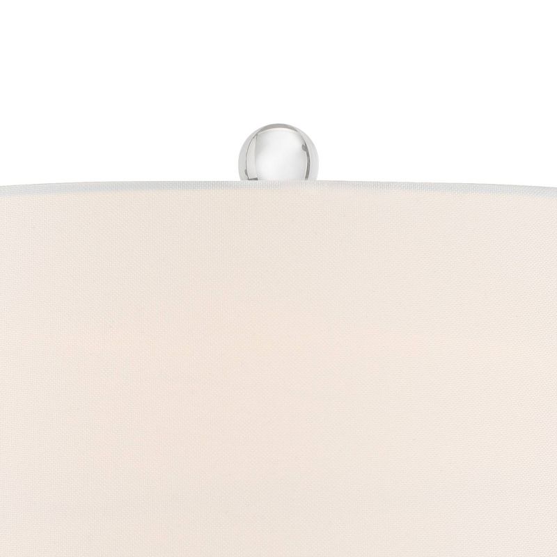 Possini Euro Design Taylor 29" Tall Teardrop Modern Coastal End Table Lamp Blue Art Glass Single White Shade Living Room Bedroom Bedside Nightstand, 3 of 10