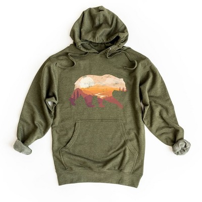 Simply Sage Market Women's Graphic Hoodie Bear Sunset Valley