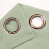 Kate Aurora Set of 2 Thermal Room Darkening Grommet Top Curtains For Small Windows - 63 in. Long - Sage Green - 3 of 4