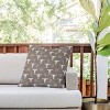 20"x20" Deny Designs Little Arrow Design Co Cow Skulls Outdoor Throw Pillow Taupe: UV Protected, Mildew Resistant - 2 of 4