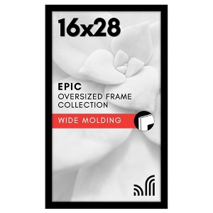 Americanflat 16x28 Picture Frame  - Black Picture Frame - Wide Photo Frames Made of Engineered Wood - Epic Collection - Black - 1 of 4