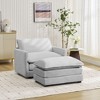 41.34" Corduroy Oversized Accent Chair, Sofa Chair with Ottoman and Large Seat, Modern Armchair Reading Chairs for Bedroom Living Room - 2 of 4